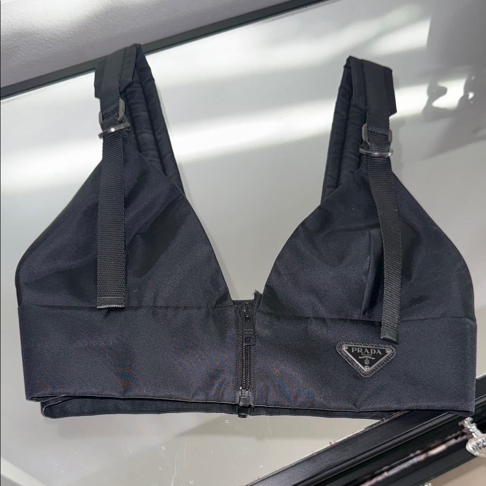 Prada Elegant LIKE NEW Small Black crop top